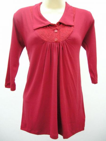 Blusa bordado vermelho